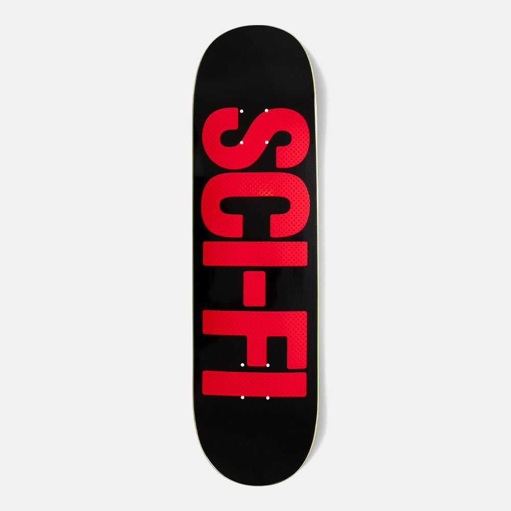 Sci-Fi Fantasy - 8.25" High Gloss Big Logo Skateboard Deck - Black