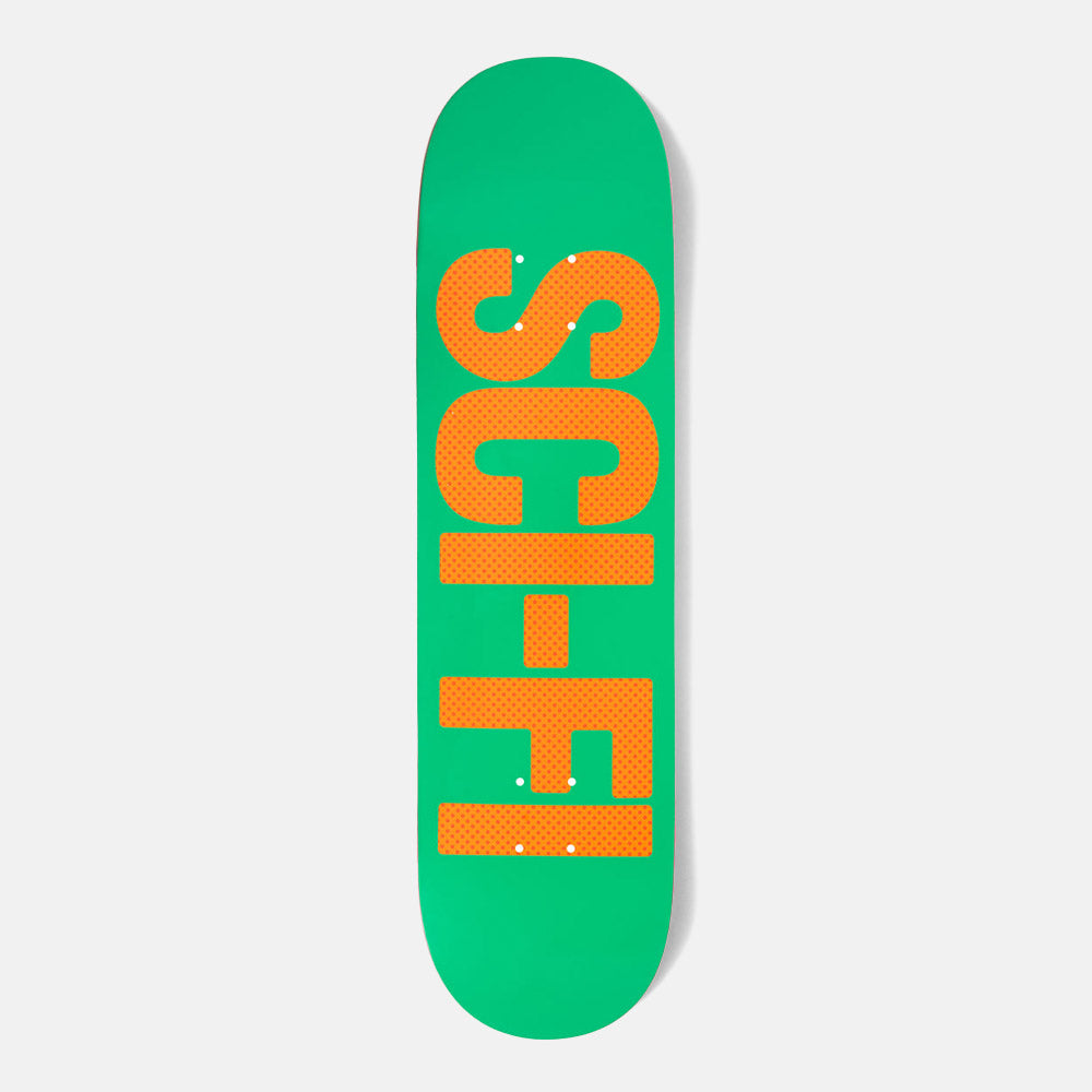 Sci-Fi Fantasy - 8.25" High Gloss Big Logo Skateboard Deck - Green
