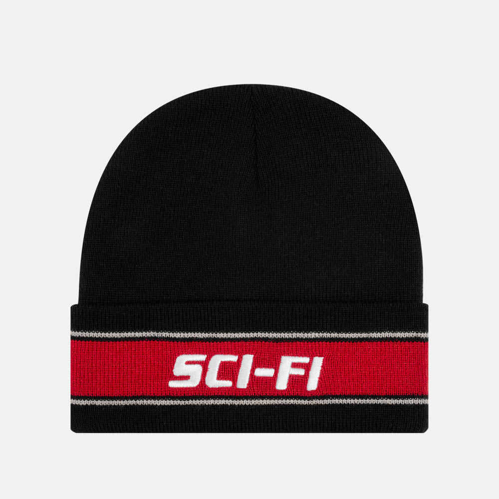 Sci-Fi Fantasy - Striped Logo Beanie - Black