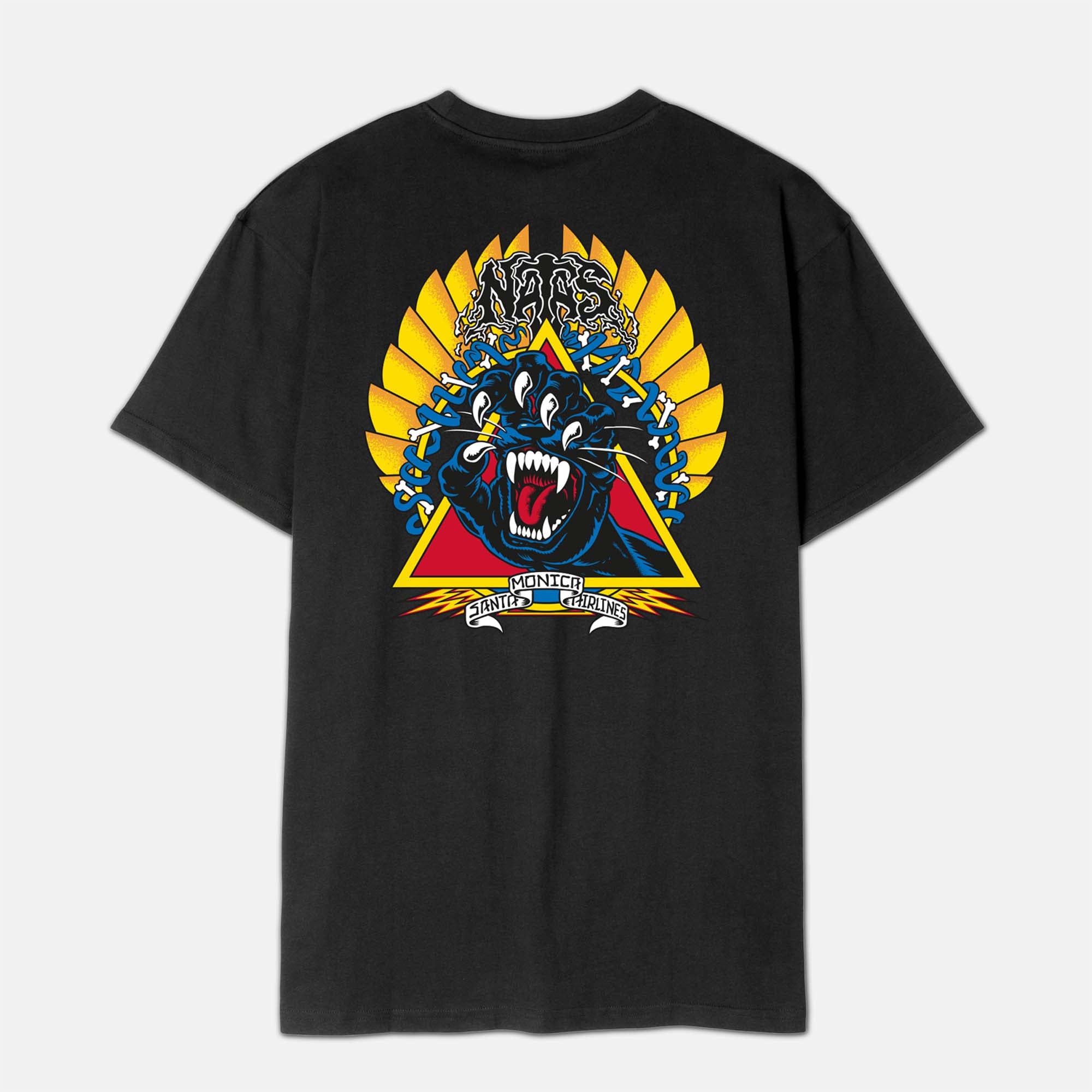 Santa Cruz Natas Screaming Panther T Shirt Black Welcome