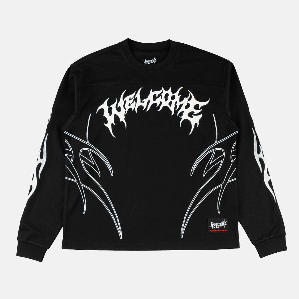 Welcome Skateboards - Scrub Mesh Longsleeve Racing Jersey - Black