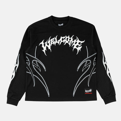 Welcome Skateboards - Scrub Mesh Longsleeve Racing Jersey - Black