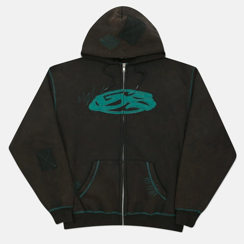 Yardsale - Seance Zip Hooded Sweatshirt - Black