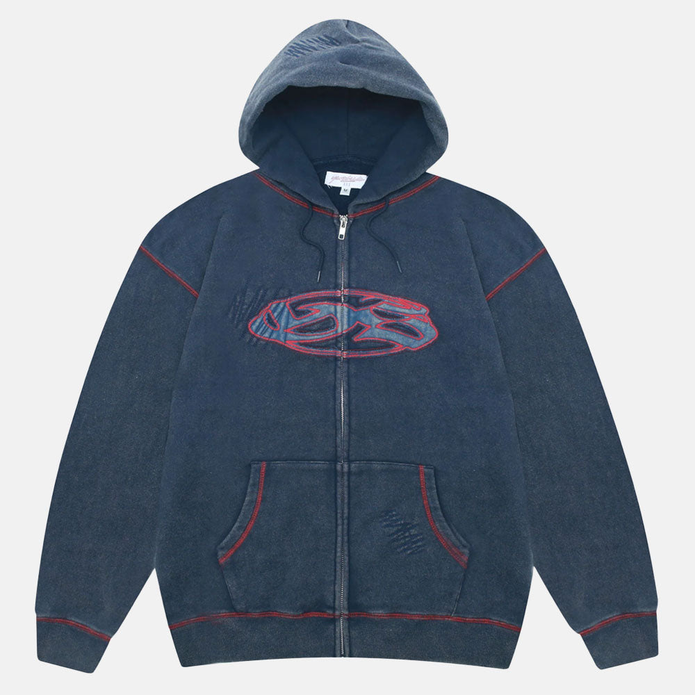 Yardsale - Seance Zip Hooded Sweatshirt - Blue