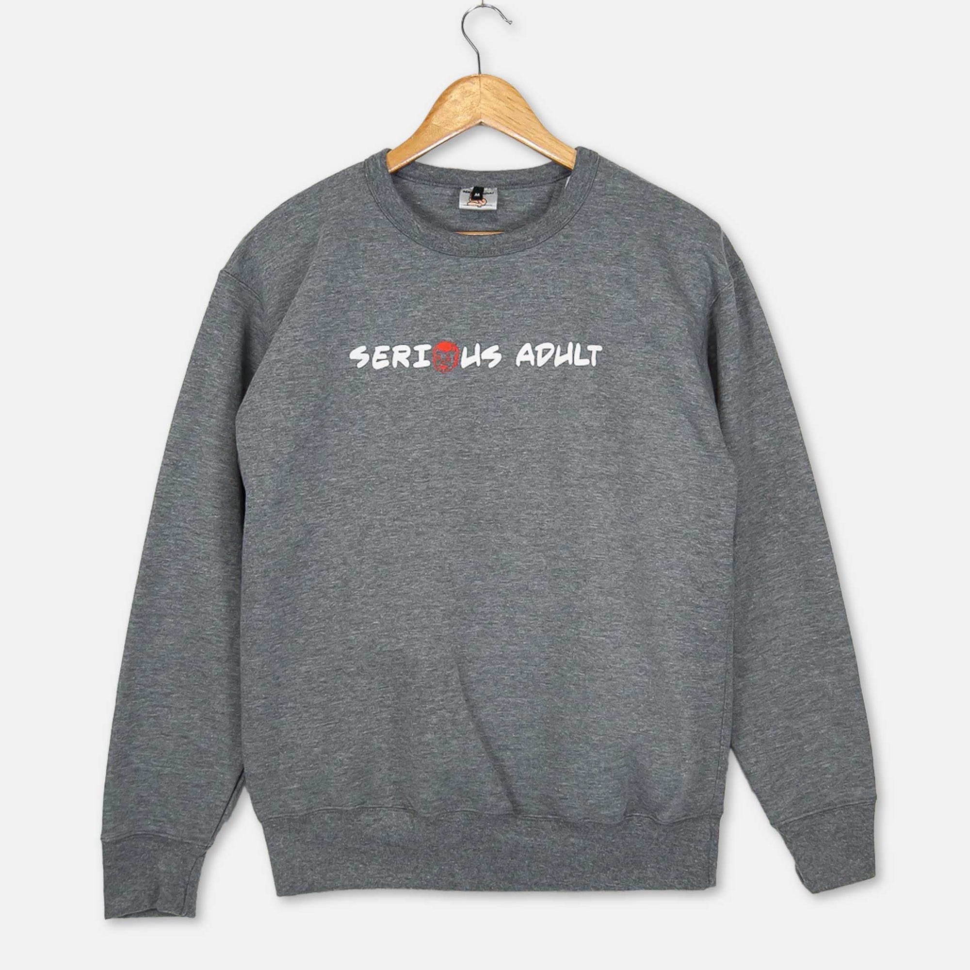 Serious Adult - Baker Boy Crewneck Sweatshirt - Grey