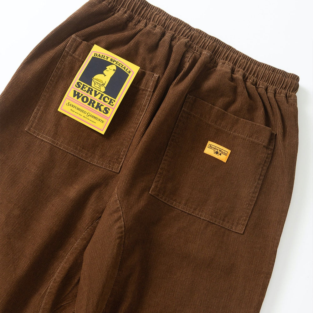 Service Works - Fine Corduroy Chef Pants - Bark