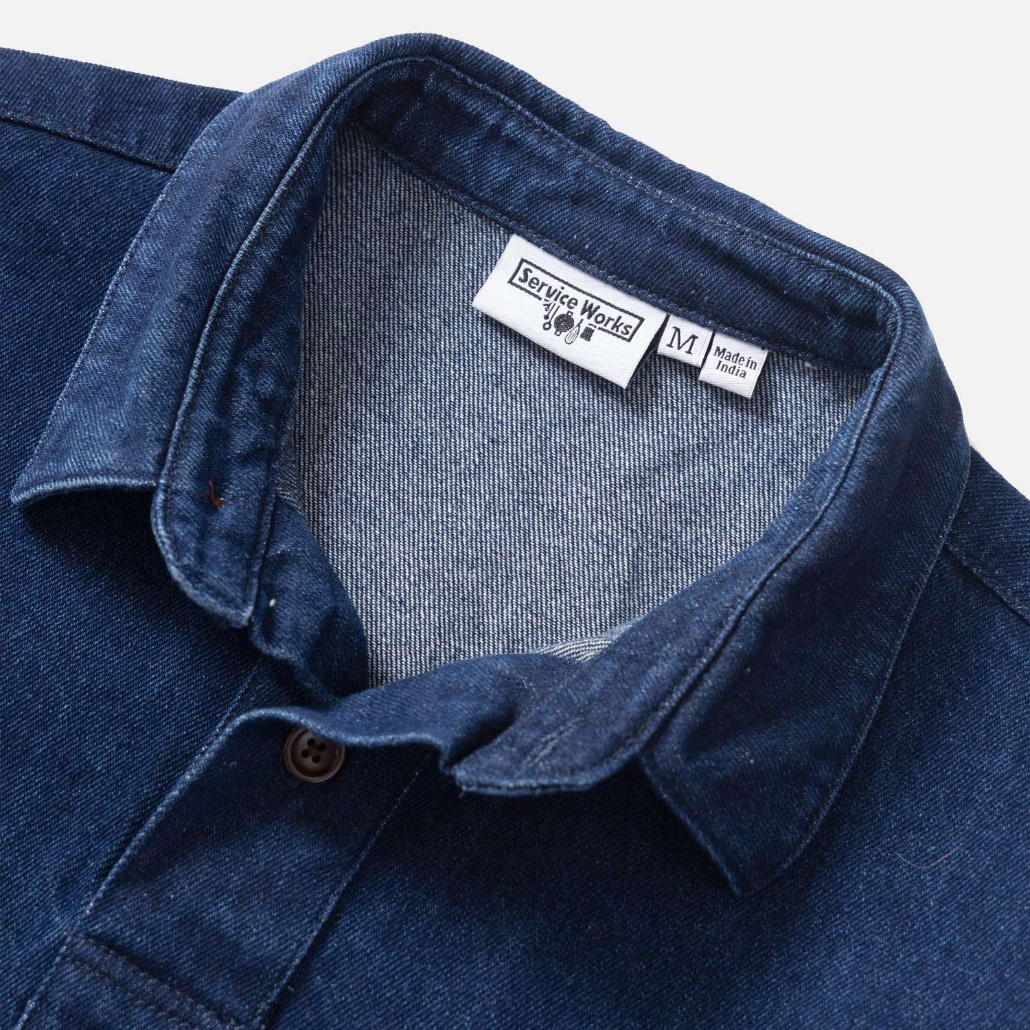 Service Works - Denim Script Popover Pullover Shirt - One Wash