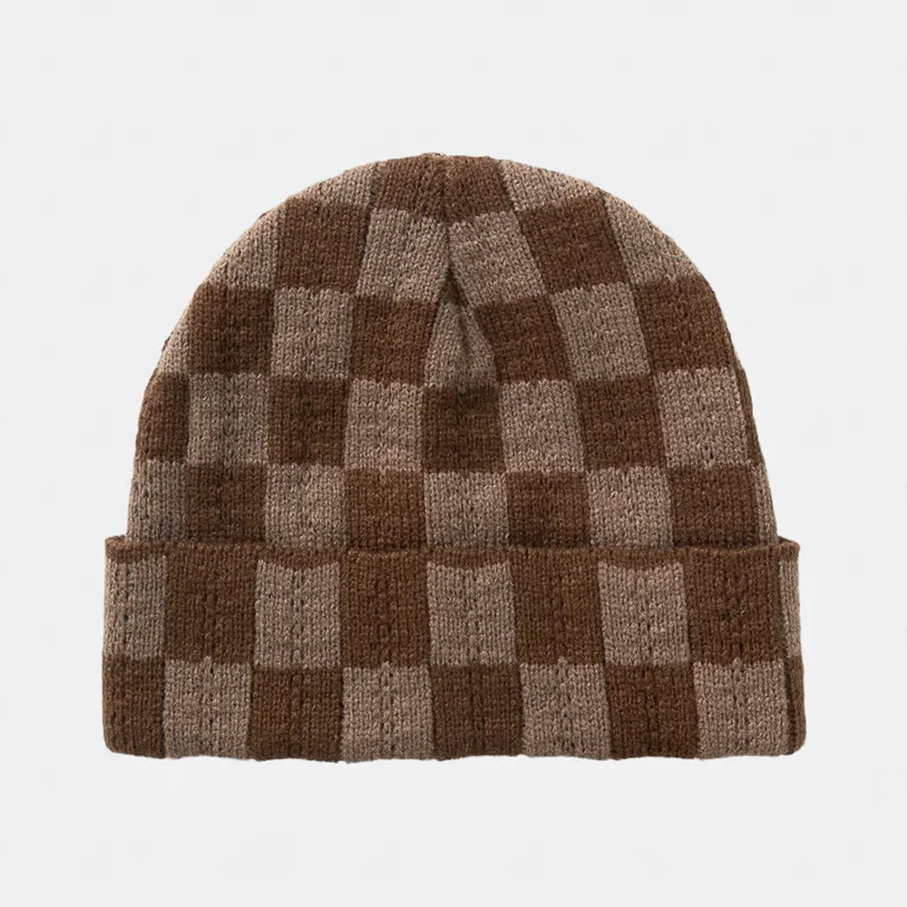 Service Works - Chunky Check Beanie - Brown