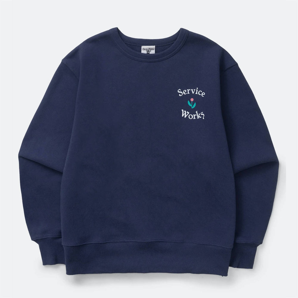 Service Works - In Bloom Crewneck Sweatshirt - Navy