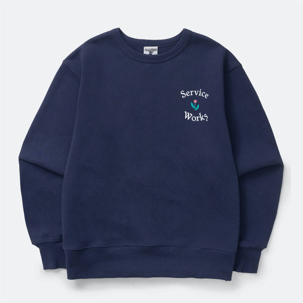 Service Works - In Bloom Crewneck Sweatshirt - Navy