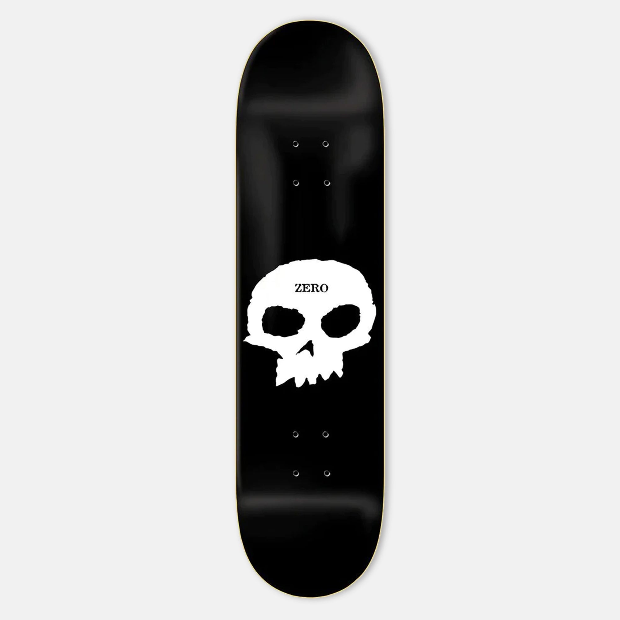 Zero Skateboards - 8.375" Single Skull Skateboard Deck - Black / White