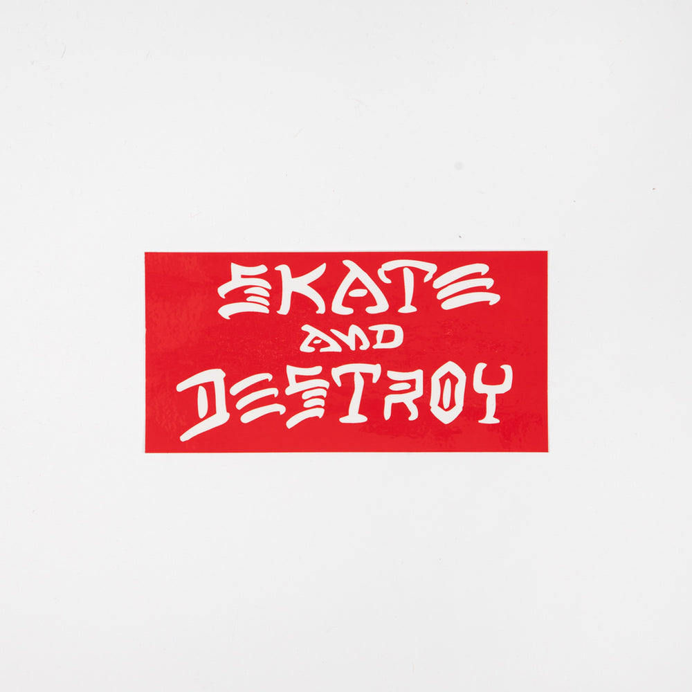 Thrasher Magazine - 6.5" Skate And Destroy Sticker - Red