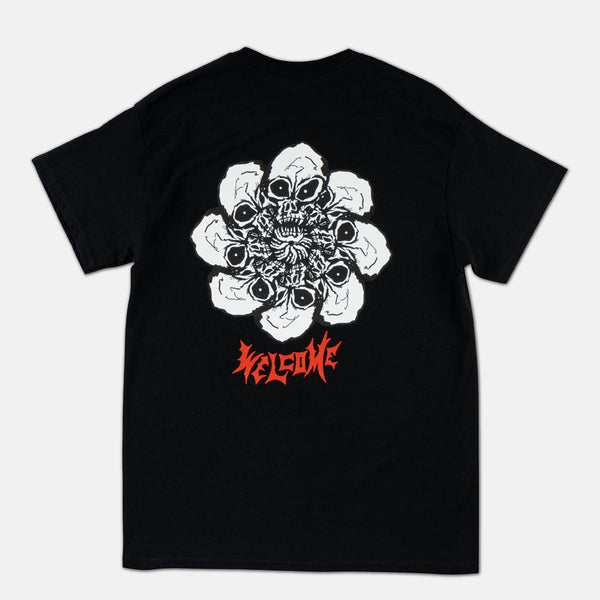 Welcome Skateboards - Skull Flower T-Shirt - Black