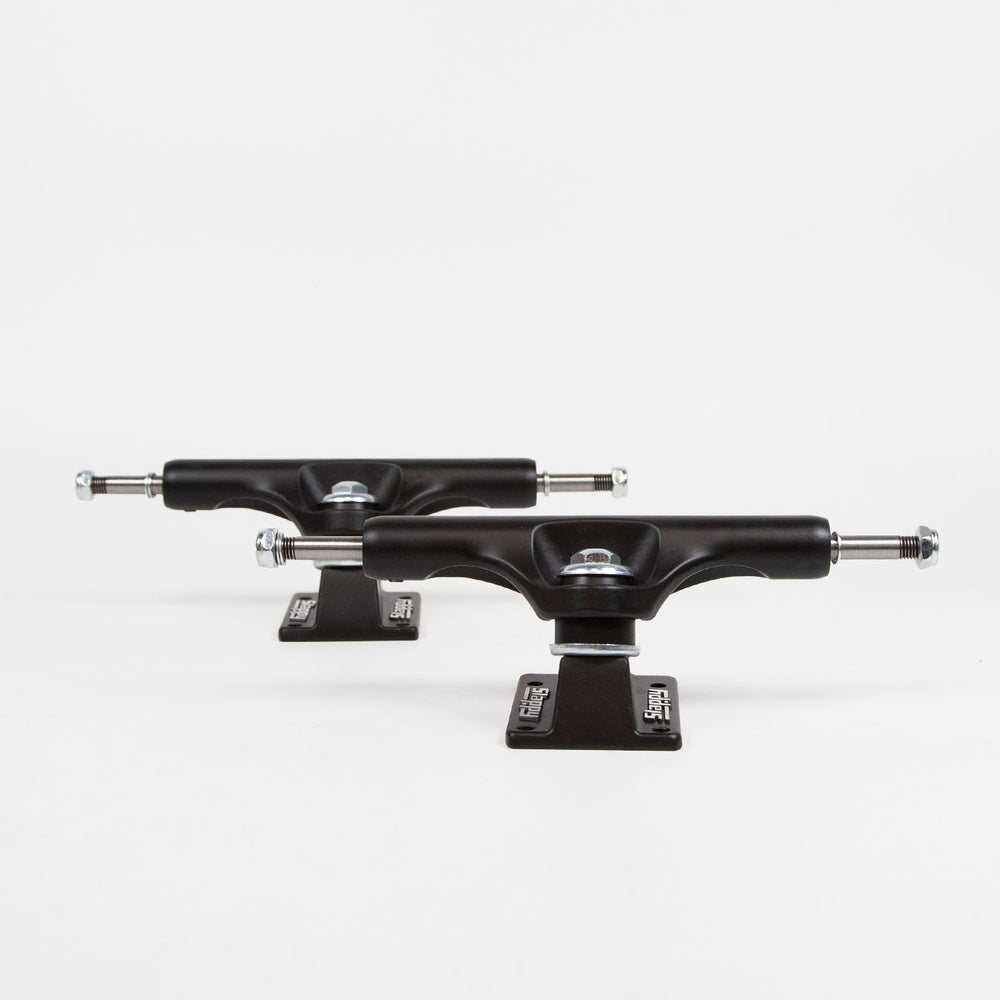 Slappy Trucks - (Pair) 10.0" ST1 Hollow Inverted Curb 2 Killer Skateboard Trucks - Matte Black