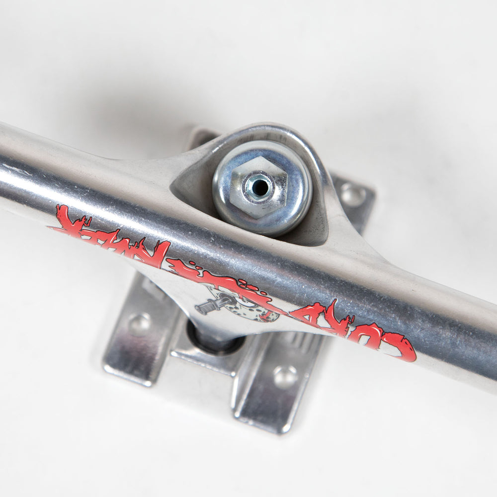 Slappy Trucks - (Pair) 8.5" ST1 Hollow Inverted Curb 2 Killer Skateboard Trucks - Polished