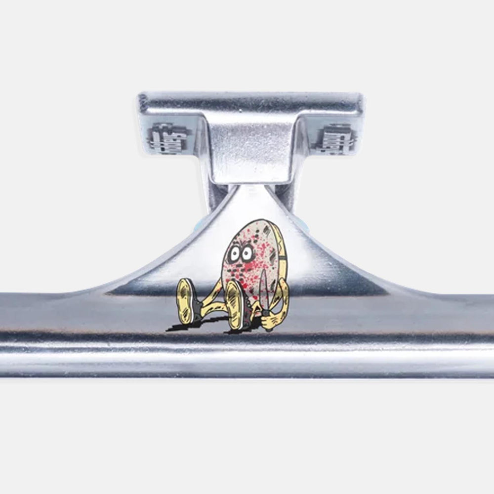 Slappy Trucks - (Pair) 9.0" ST1 Inverted Curb Killer Skateboard Trucks - Polished