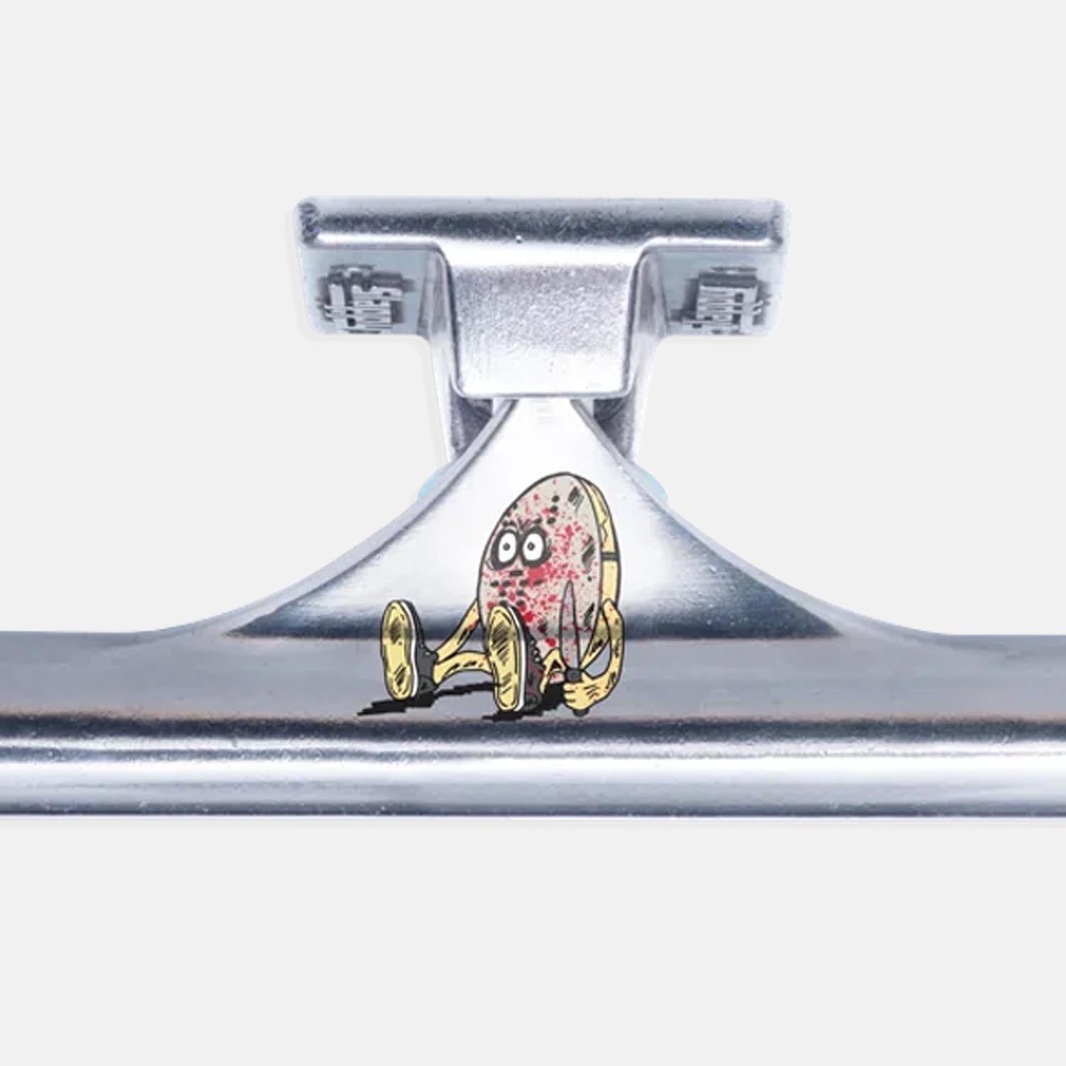 Slappy Trucks - (Pair) 9.0" ST1 Inverted Curb Killer Skateboard Trucks - Polished