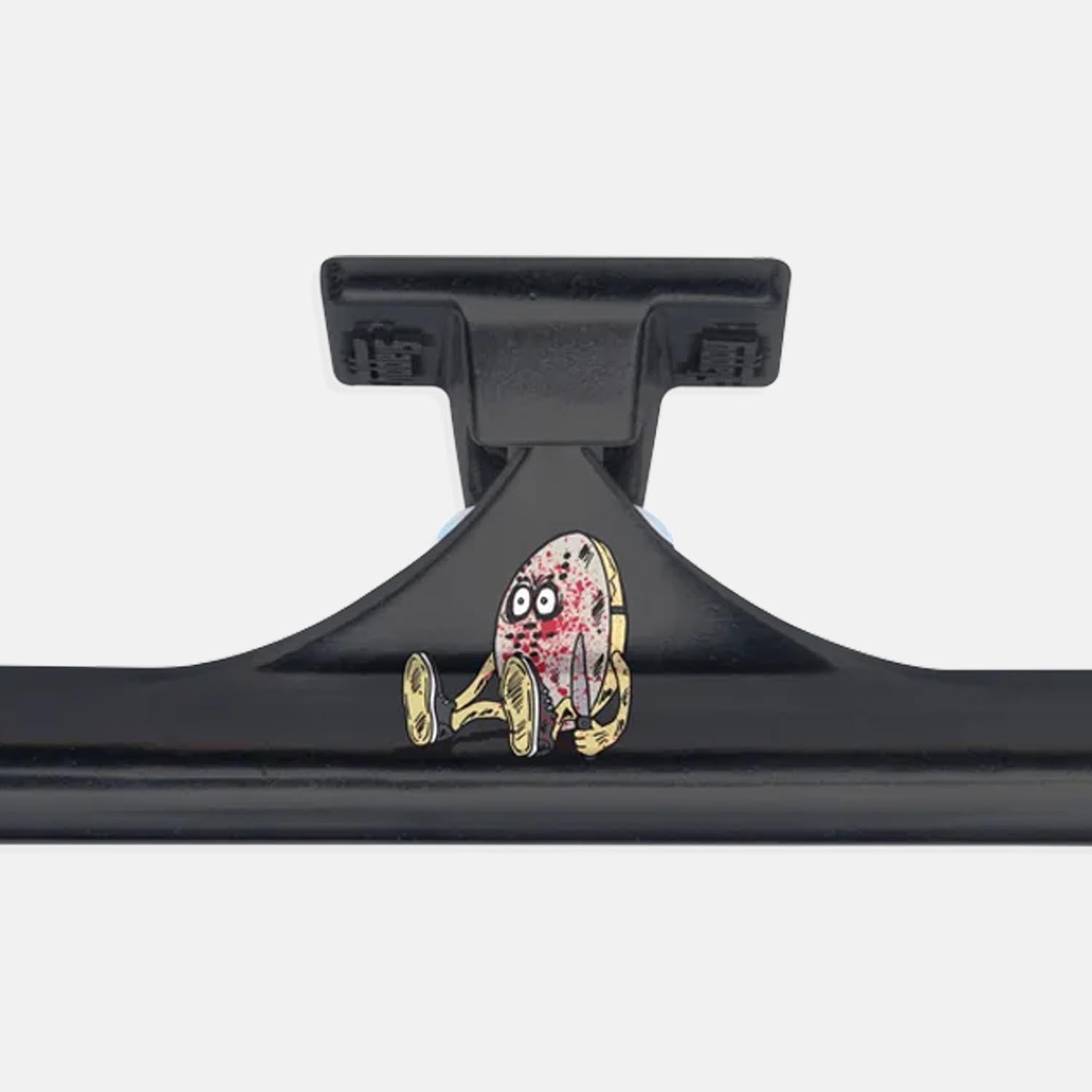 Slappy Trucks - (Pair) 10.0" ST1 Inverted Curb Killer Skateboard Trucks - Matte Black