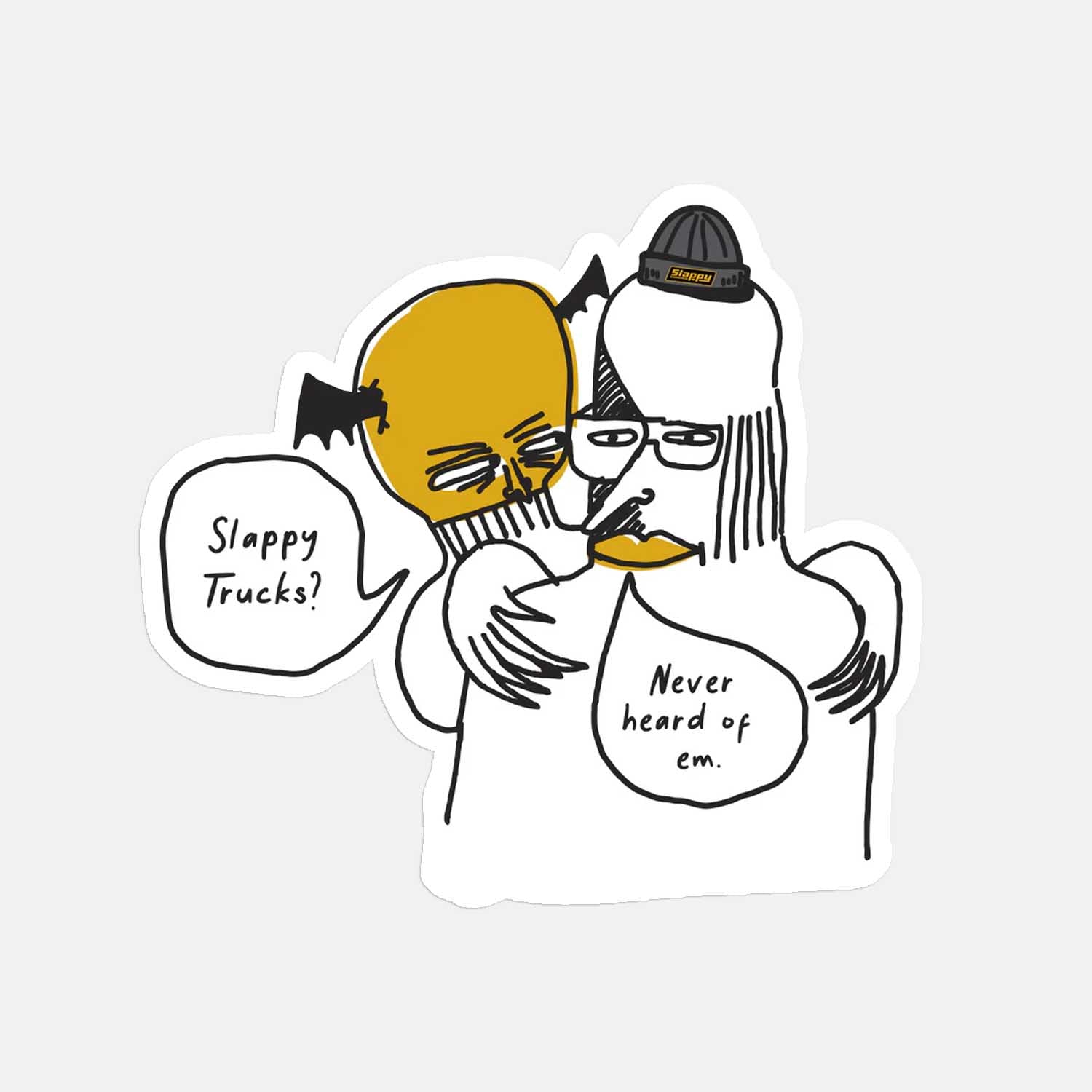 Slappy Trucks - 3.8" Haters Sticker