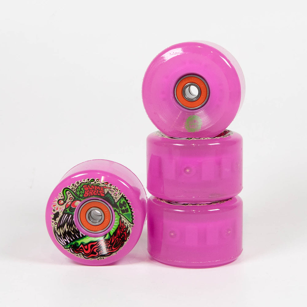 Slime Balls - 60mm (78a) Angler Light Ups OG Skateboard Wheels - Purple