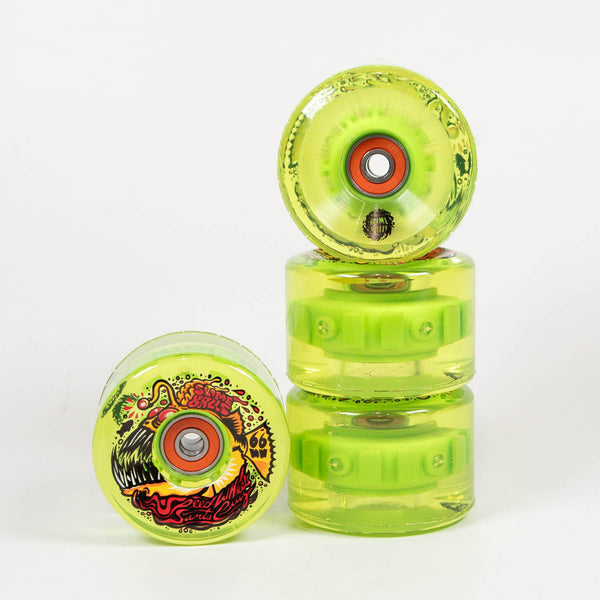 Slime Balls - 66mm (78a) Angler Light Ups OG Skateboard Wheels - Neon Green