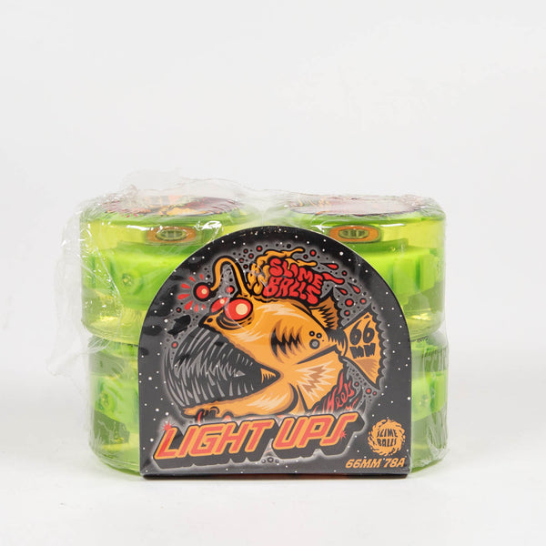 Slime Balls - 66mm (78a) Angler Light Ups OG Skateboard Wheels - Neon Green