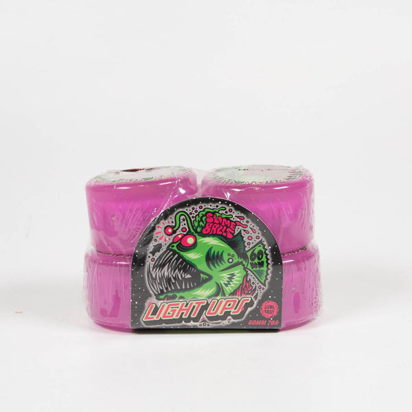 Slime Balls - 60mm (78a) Angler Light Ups OG Skateboard Wheels - Purple