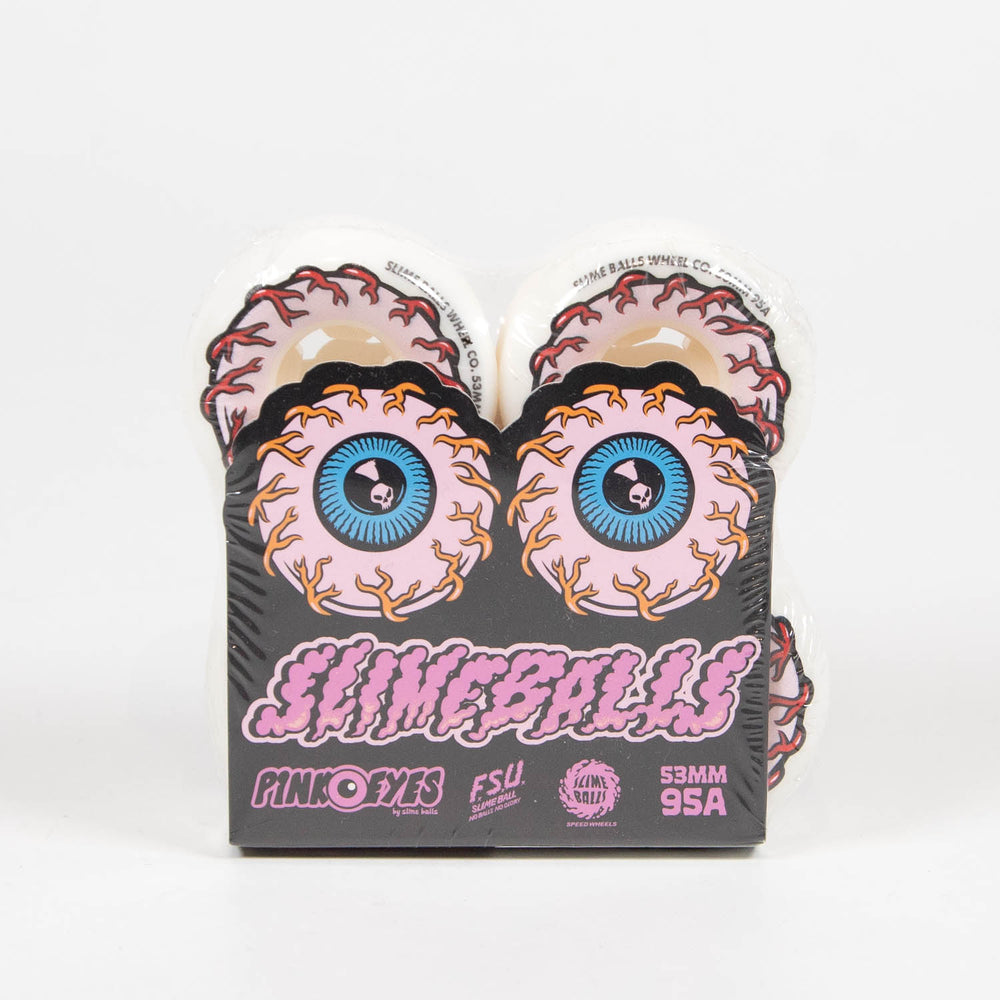 Slime Balls - 53mm (97a) Pink Eyes Mini Skateboard Wheels