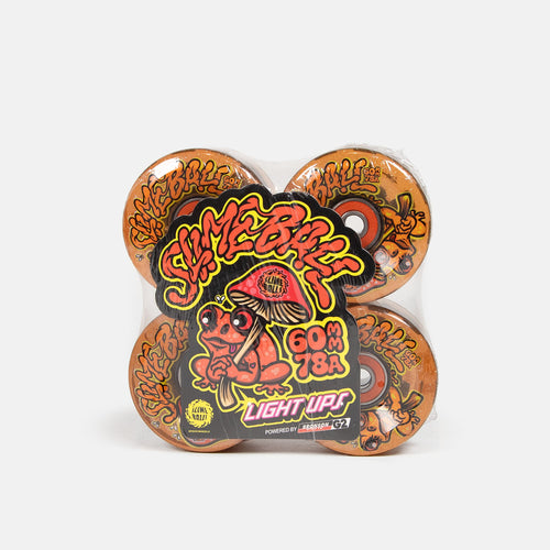 Slime Balls - 60mm (78a) Frog Trips Light Ups OG Skateboard Wheels - Red