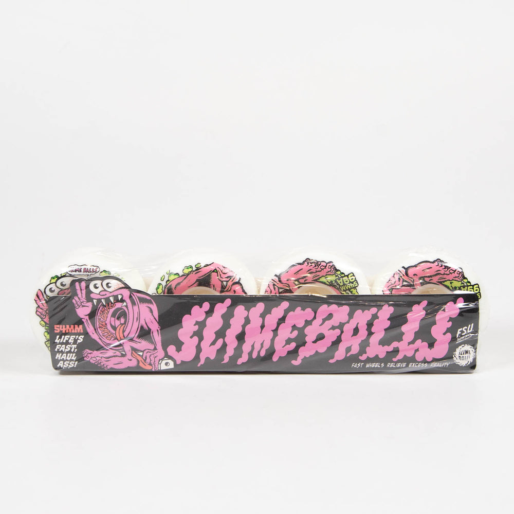 Slime Balls - 54mm (99a) Gremmie Vomit Mini Skateboard Wheels - White