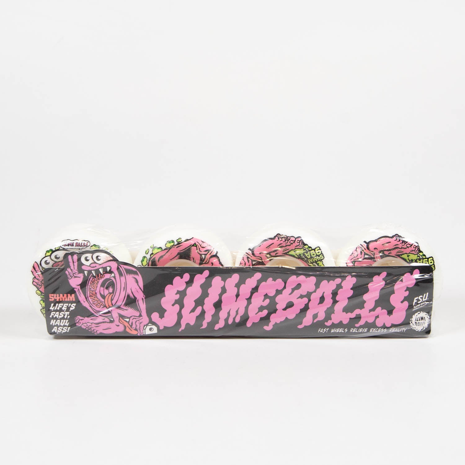 Slime Balls - 54mm (99a) Gremmie Vomit Mini Skateboard Wheels - White