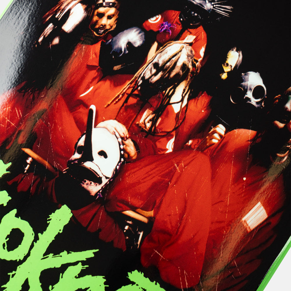 Welcome Skateboards - 9.67" Slipknot Self-Titled on Gaia Skateboard Deck - Black / Green Dip