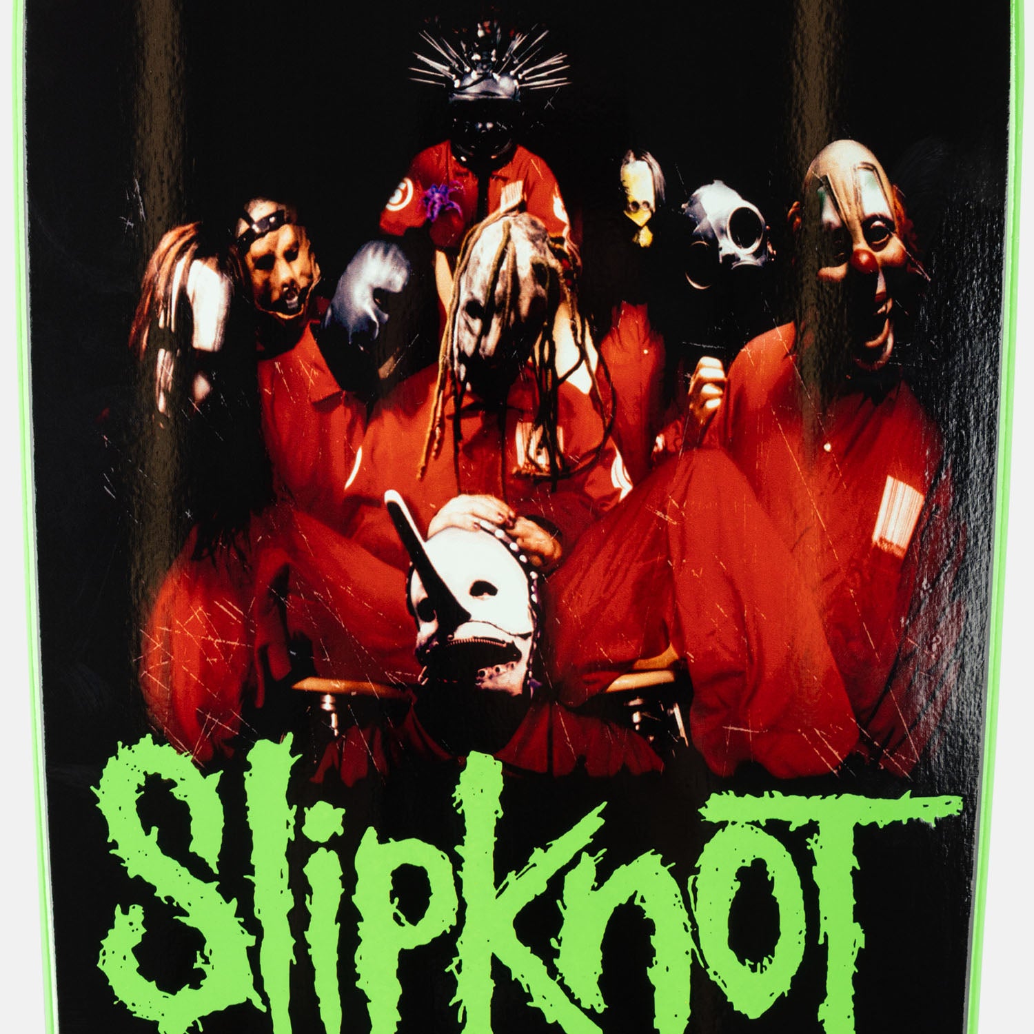 Welcome Skateboards - 9.67" Slipknot Self-Titled on Gaia Skateboard Deck - Black / Green Dip
