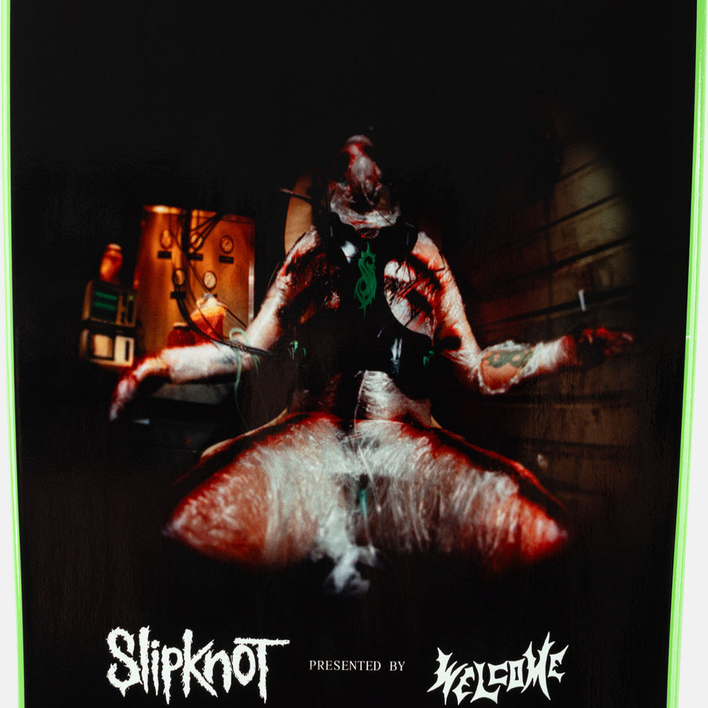 Welcome Skateboards - 9.67" Slipknot Self-Titled on Gaia Skateboard Deck - Black / Green Dip