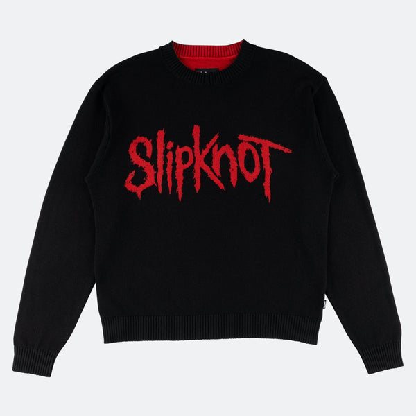 Welcome Skateboards - Slipknot Overprint Knitted Sweatshirt - Black