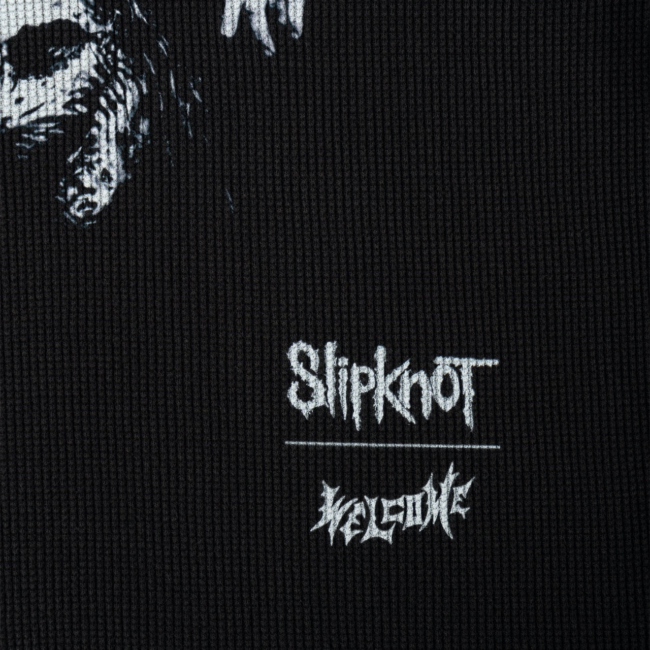 Welcome Skateboards - Slipknot Mask Contrast Stitch Thermal Longsleeve T-Shirt - Black