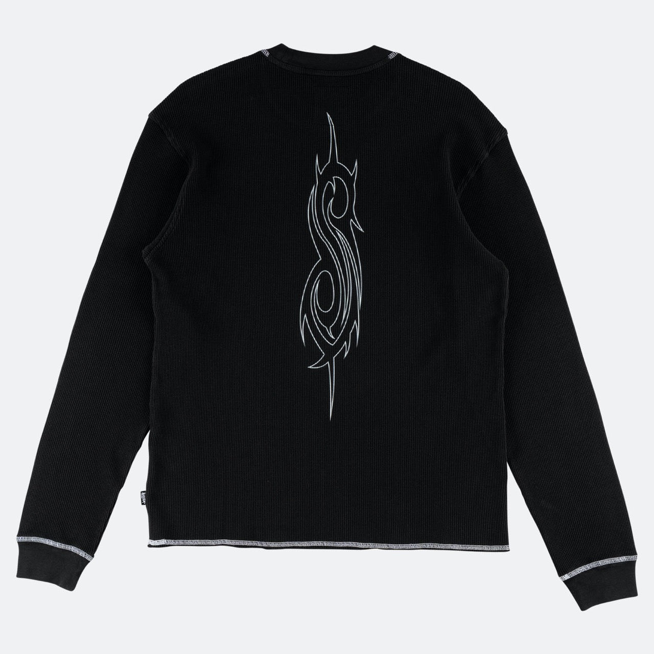 Welcome Skateboards - Slipknot Mask Contrast Stitch Thermal Longsleeve T-Shirt - Black