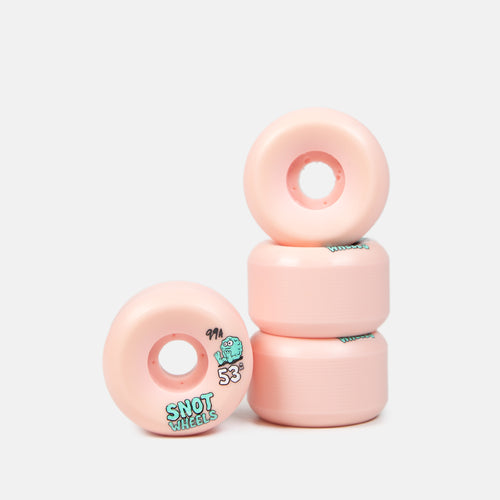 Snot Wheels Co. - 53mm (99a) Team Skateboard Wheels - Pink