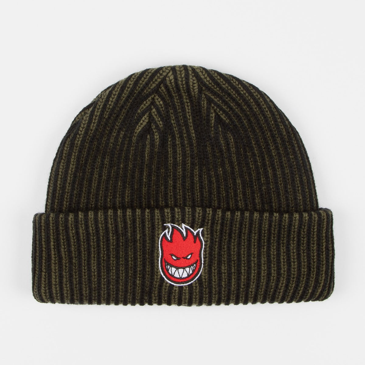 Spitfire - Bighead Fill Beanie - Olive / Black / Red