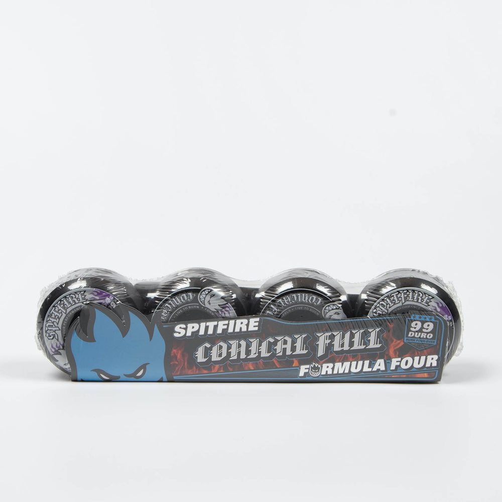 Spitfire - 54mm (99a) Formula Four Skateboard Wheels (Conical Full) - Black