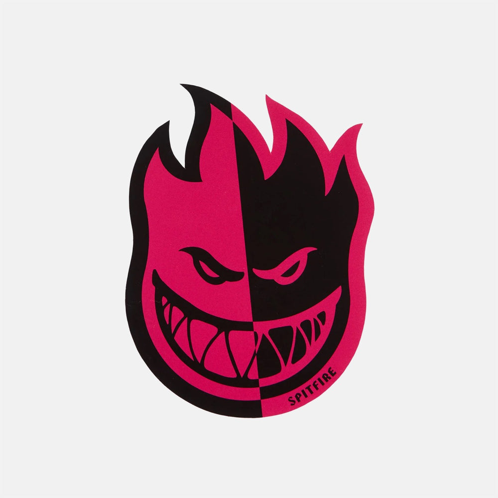 Spitfire - 6" Two-Tone Bighead Fill Sticker - Pink / Black