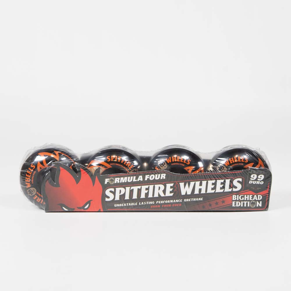 Spitfire - 53mm (99a) Formula Four Big Head Skateboard Wheels - Black