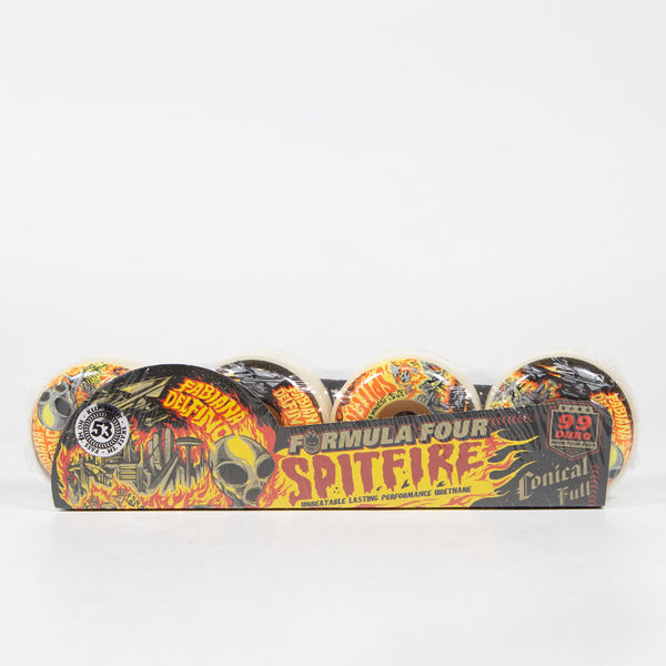 Spitfire - 53mm (99a) Formula Four Fabiana Delfino Invasion Skateboard Wheels (Conical Full)
