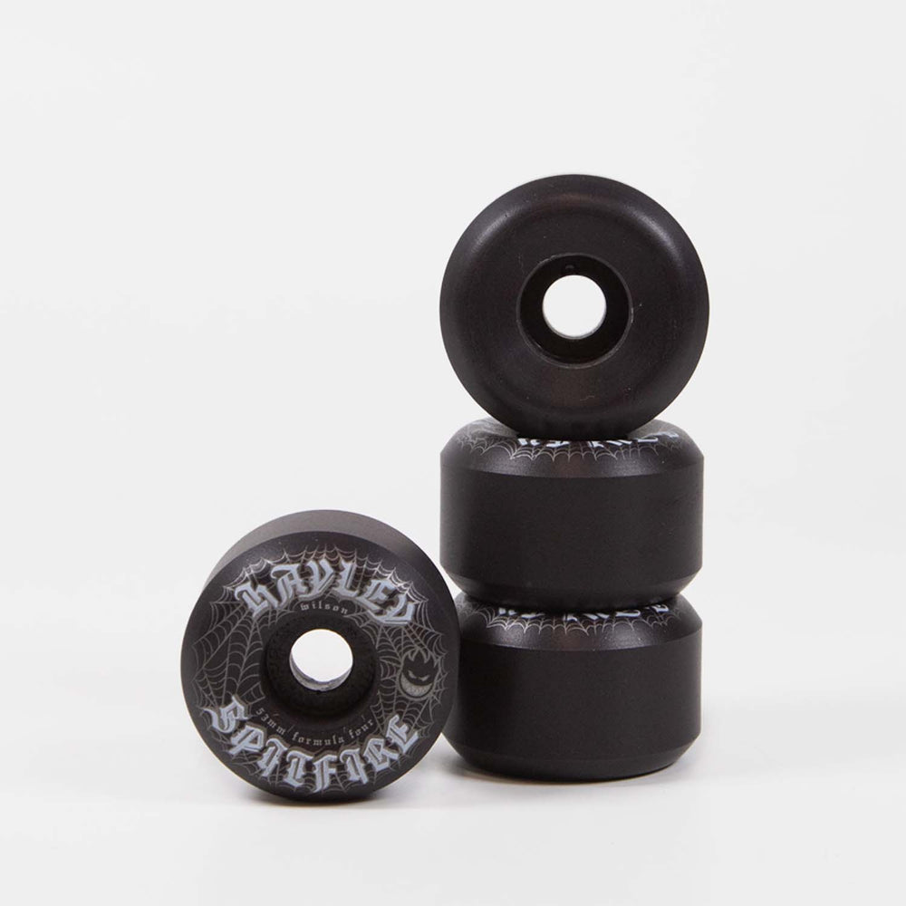 Spitfire - 53mm (99a) Hayley Wilson Webbed Formula Four Conical Full Skateboard Wheels - Black