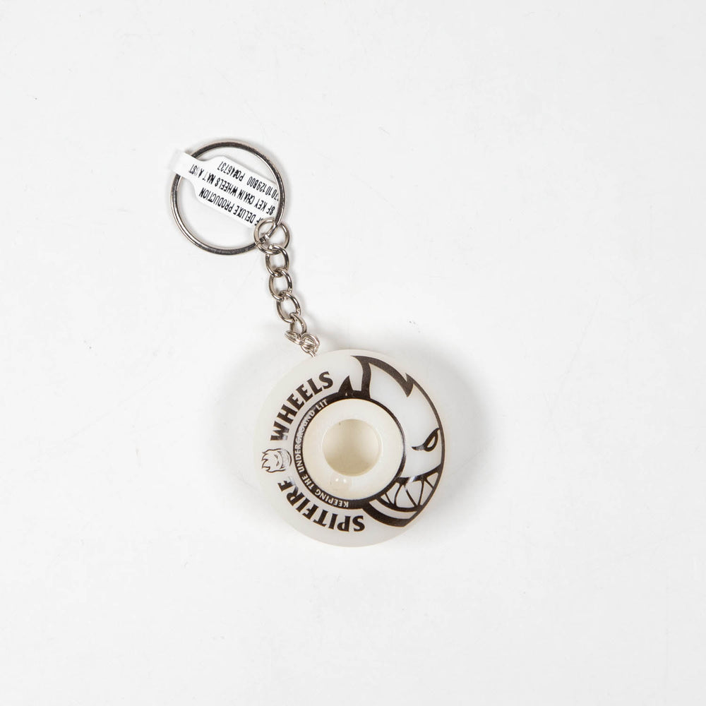 Spitfire - Bighead Wheel Keyring - White
