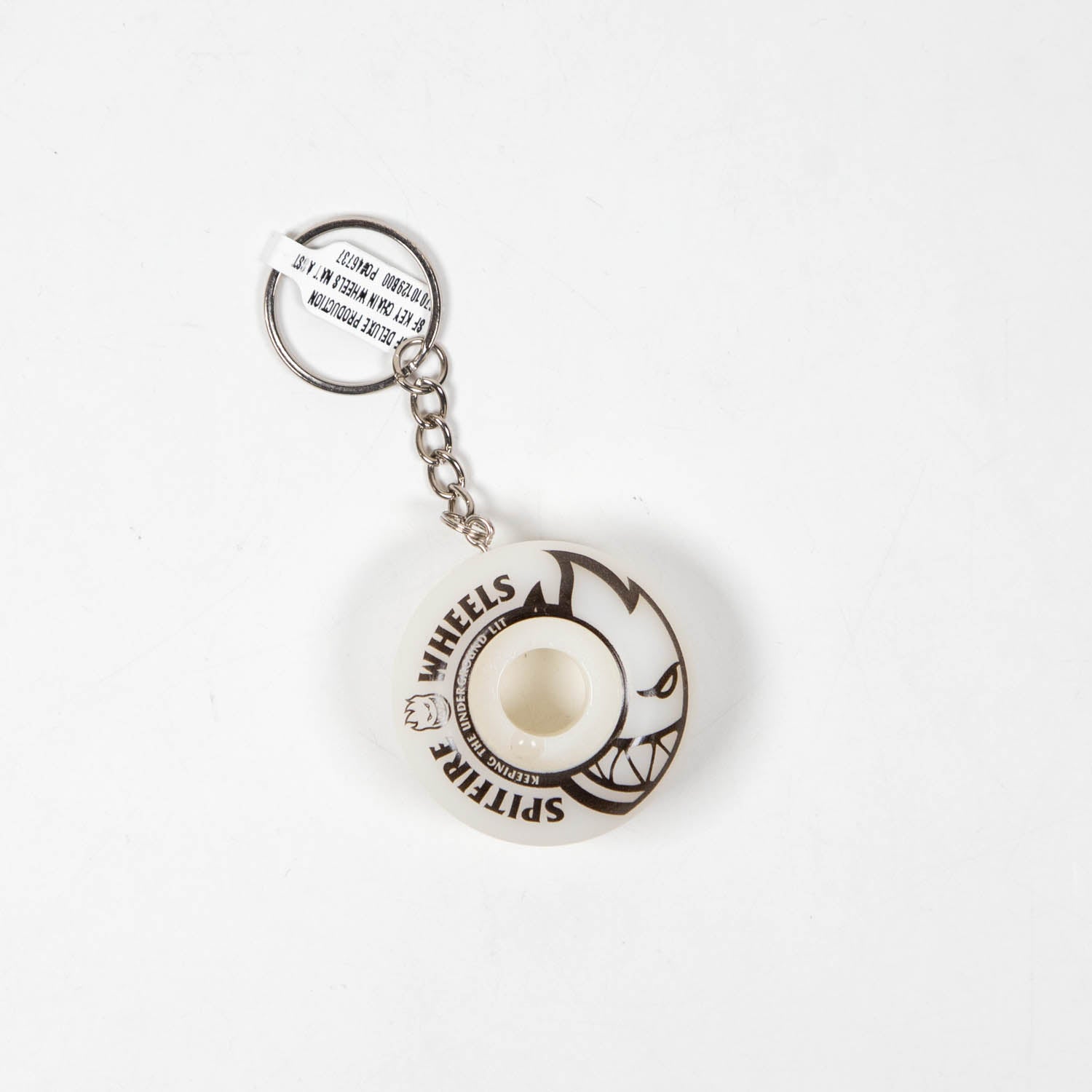 Spitfire - Bighead Wheel Keyring - White