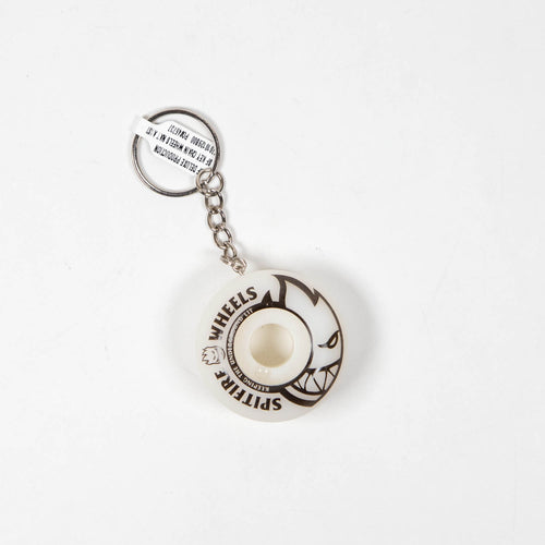 Spitfire - Bighead Wheel Keyring - White