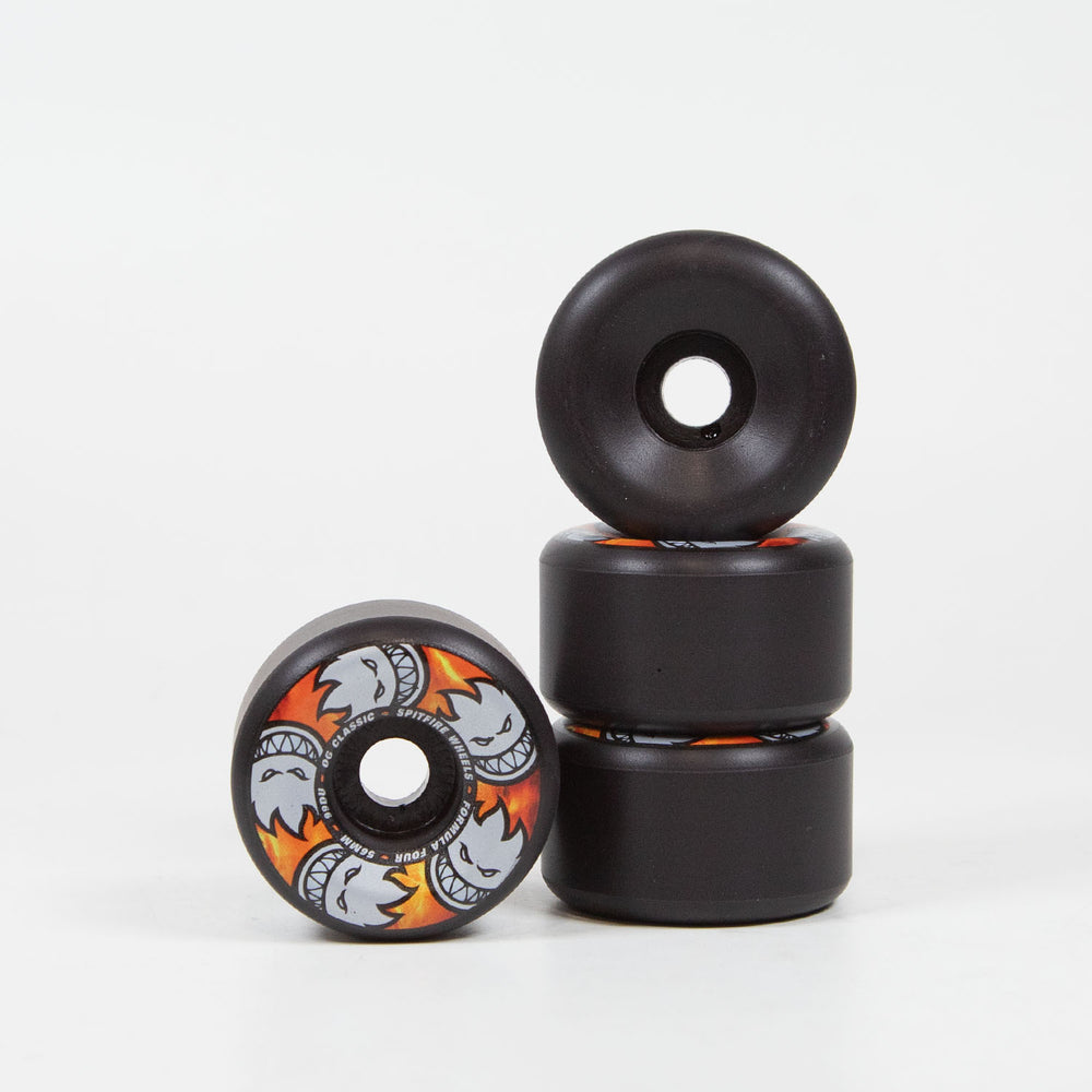 Spitfire - 56mm (99a) Formula Four Multiball Skateboard Wheels (O.G Classic) - Black