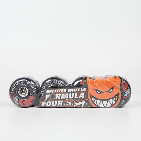 Spitfire - 58mm (99a) Formula Four Skateboard Wheels (Radial Full) - Black
