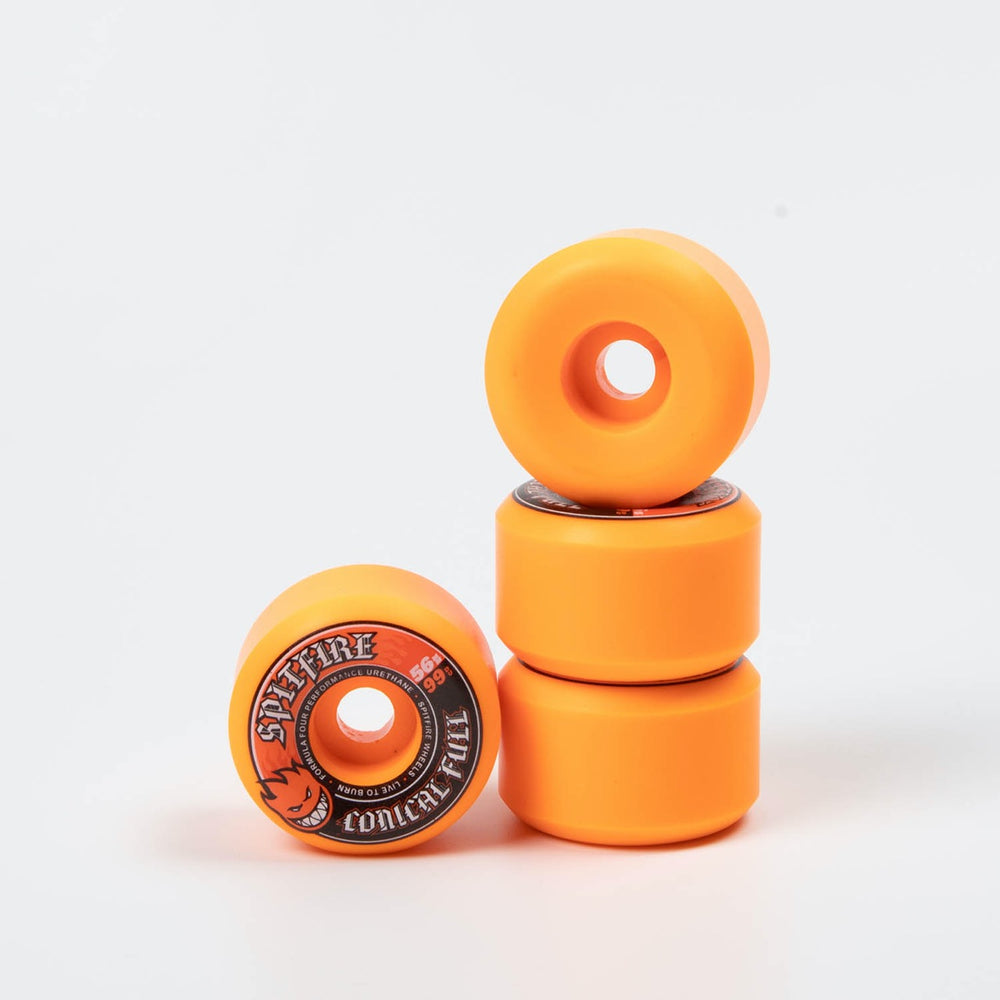 Spitfire - 56mm (99a) Formula Four Skateboard Wheels (Conical Full) - Orange